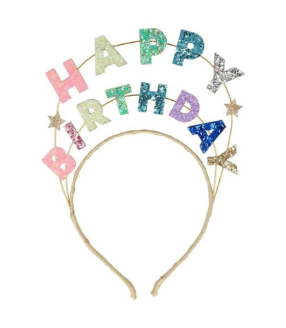 Meri Meri Parti Taç // Parıltılı Happy Birthday