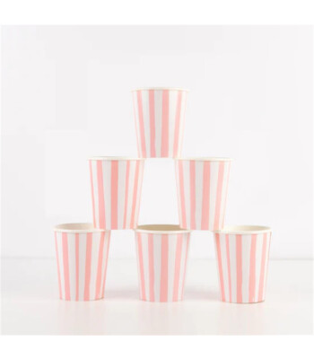 Meri Meri Parti Bardak // Pink Stripe