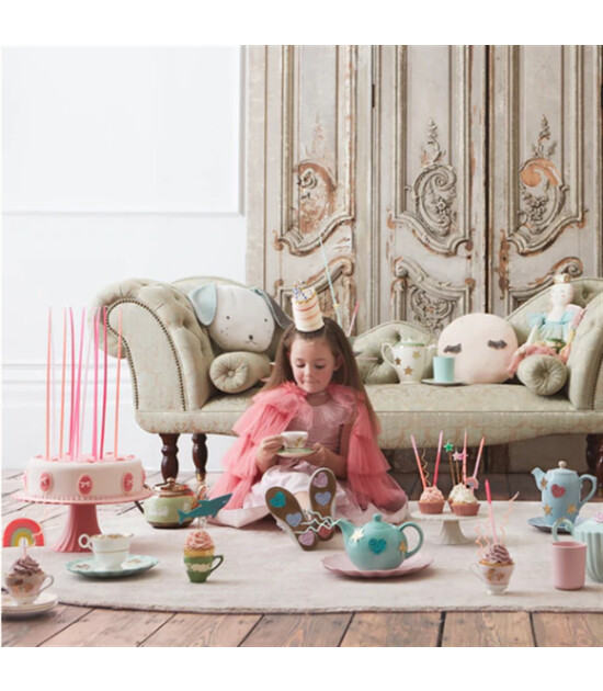 Meri Meri Parti Uzun Mum // Pembe