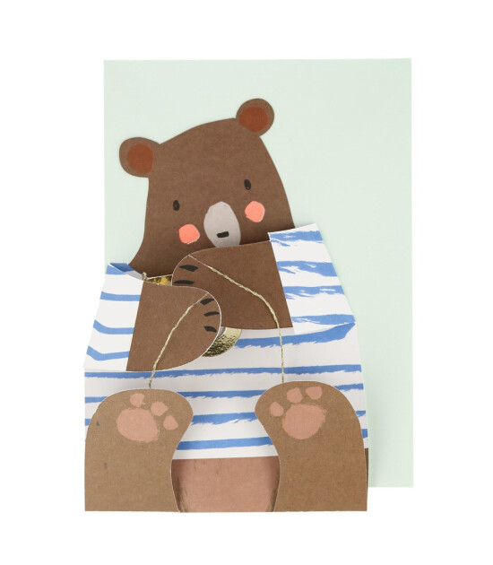 Meri Meri Tebrik Kartı // Sarılan Ayıcık