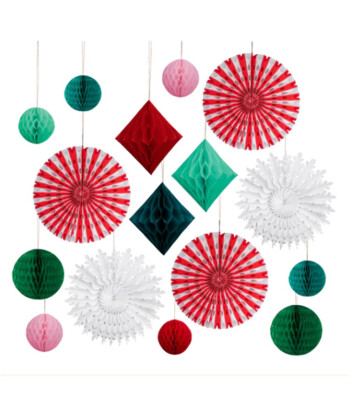 Meri Meri Asılan Süs // Christmas Honeycomb Decoration Kit