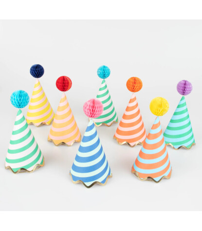 Meri Meri Parti Şapka // Çizgili