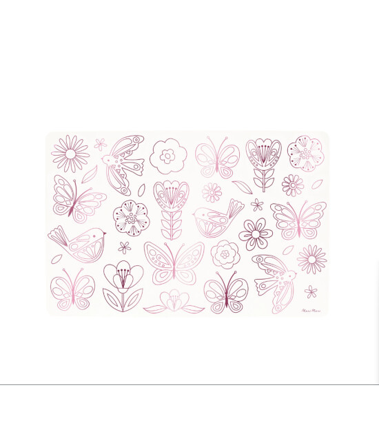 Meri Meri - Butterflies & Flowers Colouring Placemats - Kelebekler & Çiçekler Boyama Amerikan Servisleri (x8)