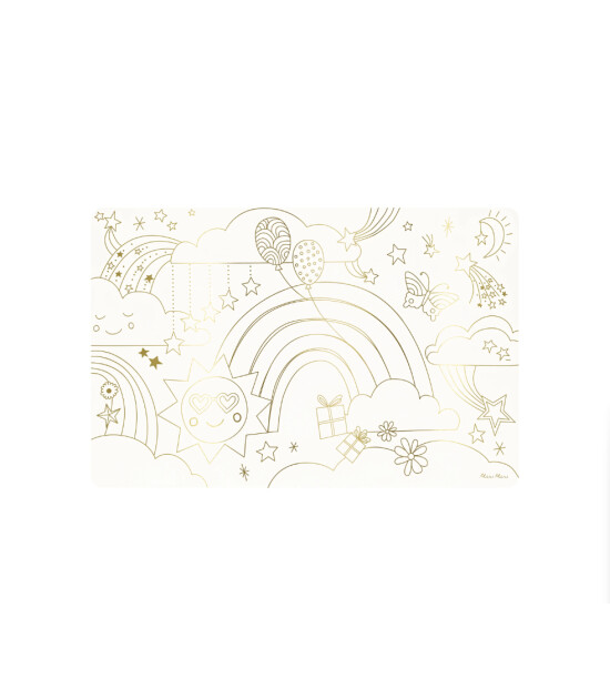 Meri Meri - Happy Icons Colouring Placemats - Mutlu Semboller Boyama Amerikan Servisleri (x8)