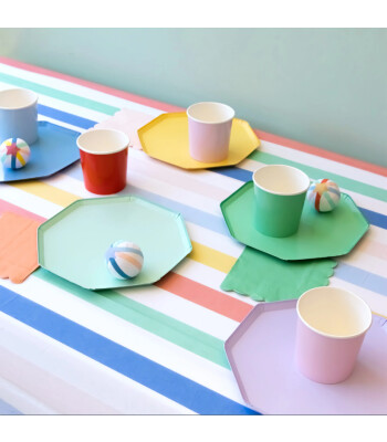 Meri Meri Masa Örtüsü // Renkli Çizgili