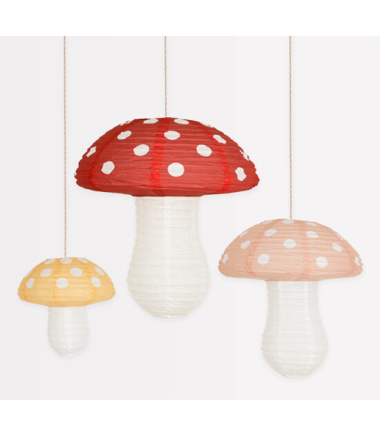 Meri Meri Asılan Süs // Mushroom Lanterns