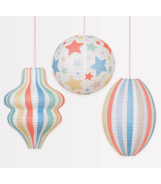 Meri Meri Asılan Süs (3'lü) // Stars & Stripes Lanterns