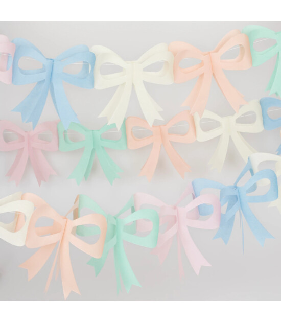 Meri Meri - Tissue Paper Bow Garland - Fiyonk Asılan Süsler (x3)