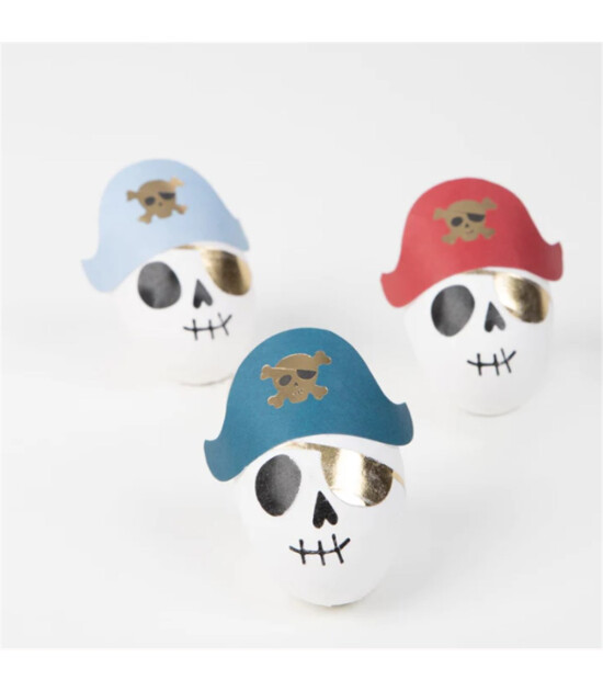 Meri Meri  - Pirate Skulls Surprise Balls - Korsan İskelet Sürpriz Toplar - 3lü