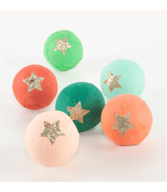 Meri Meri  - Christmas Multi Surprise Balls - Yeni Yıl Sürpriz Topları - 6lı