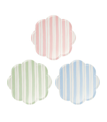 Meri Meri Parti Tabak (S) // Kalın Çizgili