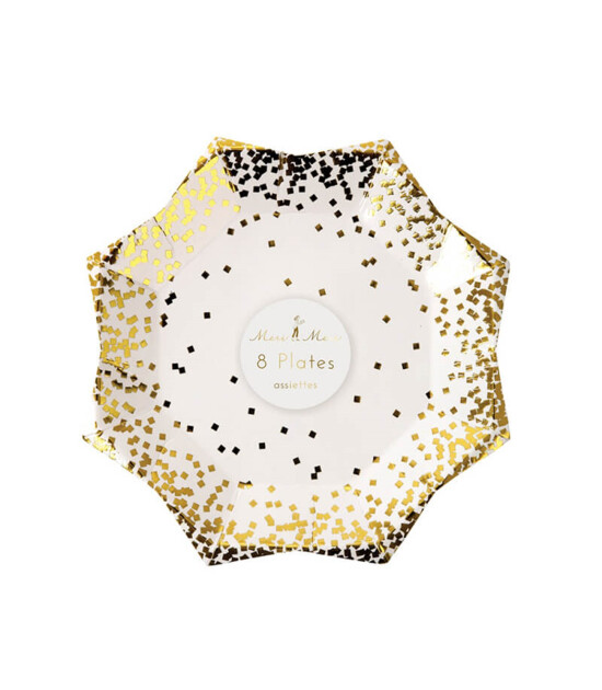 Meri Meri Parti Tabak (S) // Altın Konfeti