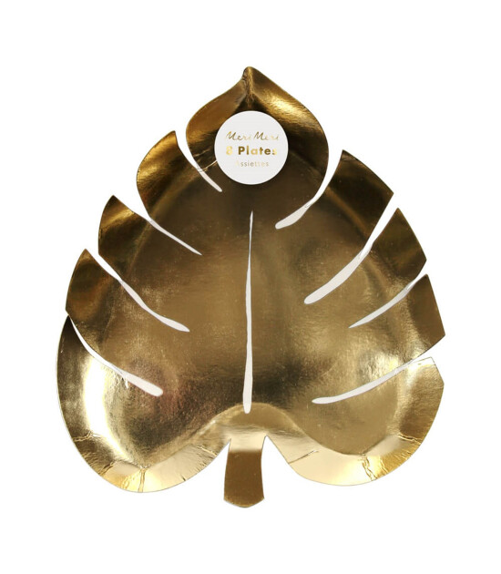 Meri Meri Parti Tabak // Altın Palmiye Yaprağı