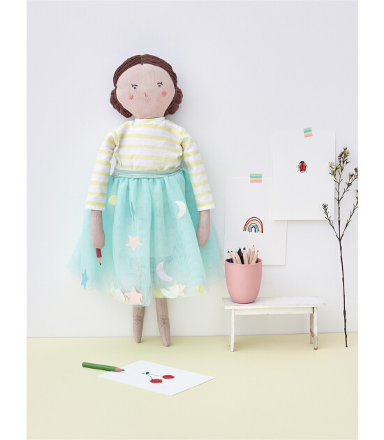 Meri Meri Bez Örgü Bebek // Lila