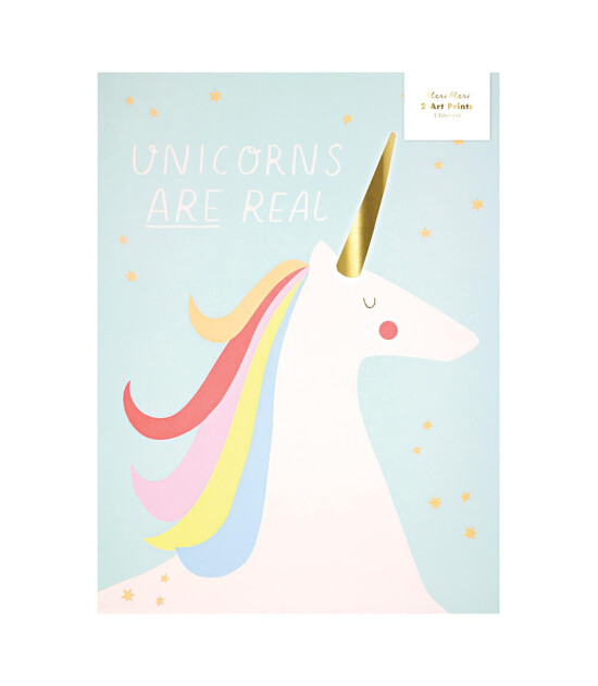 Meri Meri Gökkuşağı & Unicorn Poster