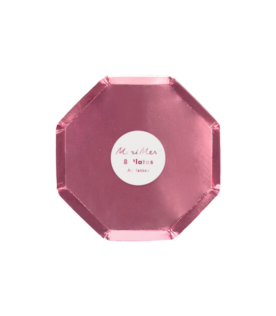 Meri Meri Parti Tabak // Metalik Pembe Kokteyl