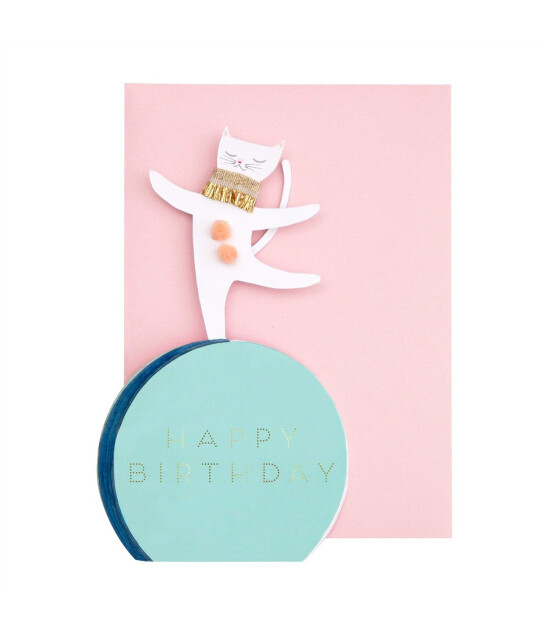 Meri Meri Tebrik Kartı // Sirk Kedisi