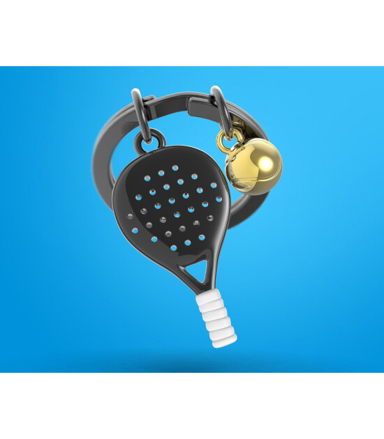 Metalmorphose Anahtarlık // Siyah Padel Tenis