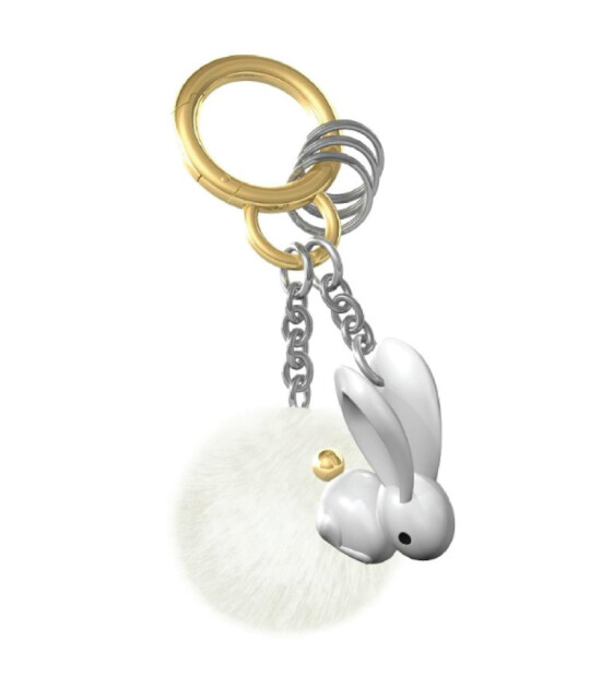 Metalmorphose Anahtarlık // Tavşan Ponponlu