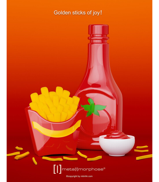 Metalmorphose Anahtarlık // French Fries ve Ketçup