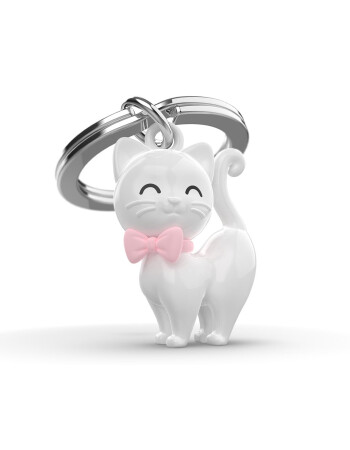 Metalmorphose Anahtarlık // Beyaz Kedi