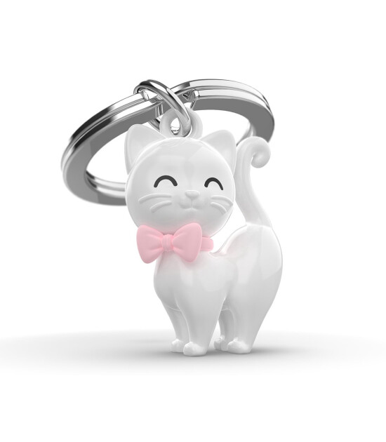 Metalmorphose Anahtarlık // Beyaz Kedi