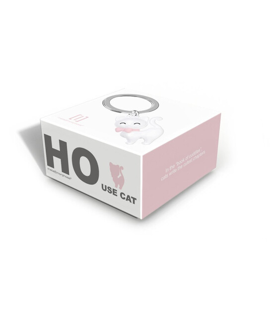 Metalmorphose Anahtarlık // Beyaz Kedi