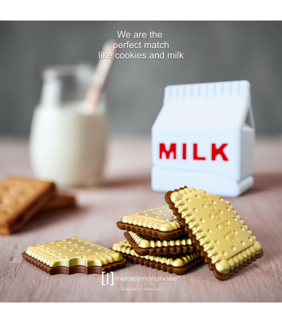Metalmorphose Cookies and Milk Anahtarlık