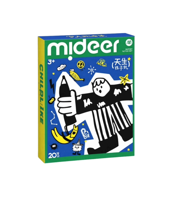 Mideer Basic Eğlenceli D&ouml;vme &Ccedil;ıkartmaları - Mavi