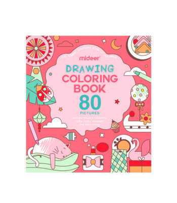 Mideer &Ccedil;izim ve Boyama Kitabı // Pembe (80 Sayfa)