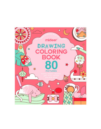 Mideer &Ccedil;izim ve Boyama Kitabı // Pembe (80 Sayfa)