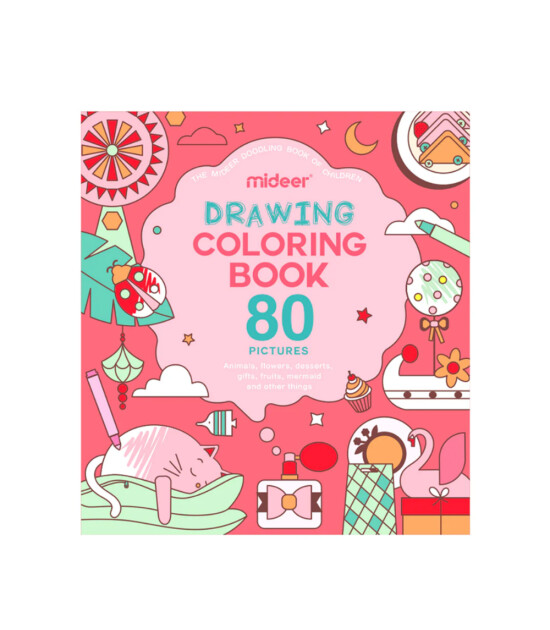 Mideer &Ccedil;izim ve Boyama Kitabı // Pembe (80 Sayfa)