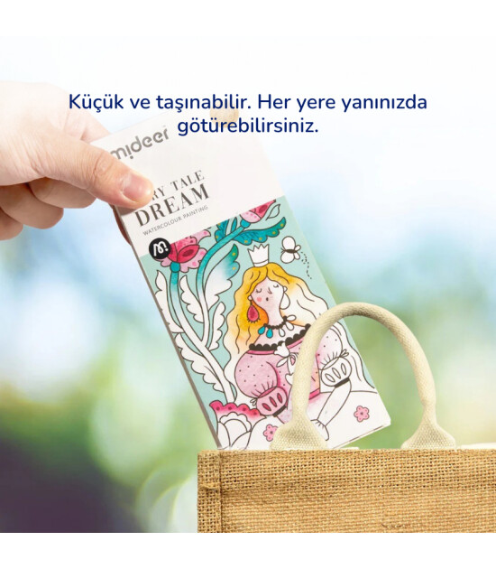 Mideer Akıllı Sulu Boya Defteri - Masal D&uuml;nyası