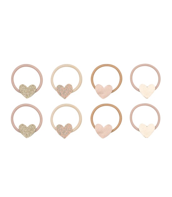 Mimi & Lula Mini Lastik Saç Toka Set (8 Adet) // Heart
