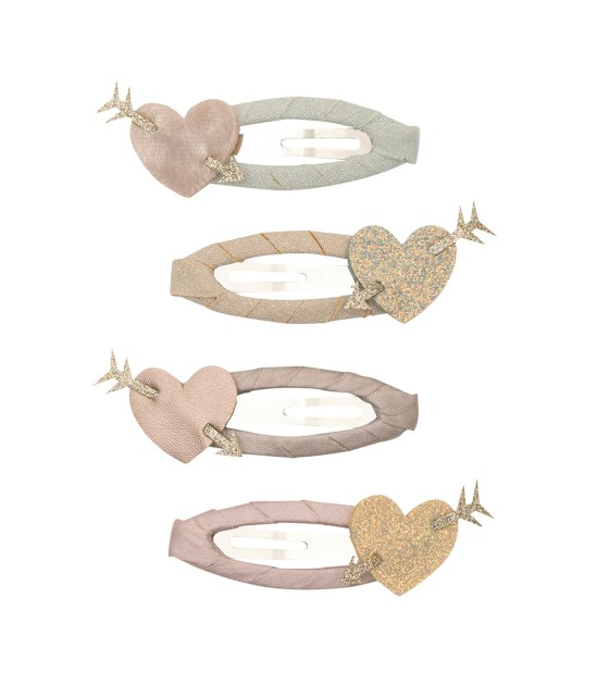 Mimi & Lula Saç Toka Set (4 Adet) // Cupid Heart