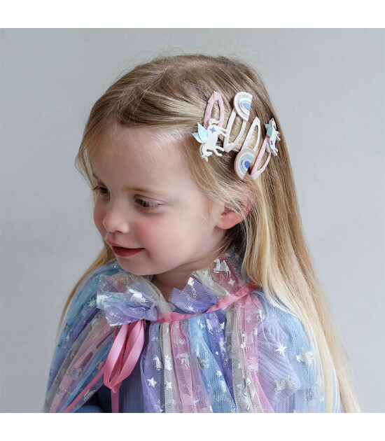 Mimi & Lula Saç Toka Set (4 Adet) // Winged Unicorn & Rainbow