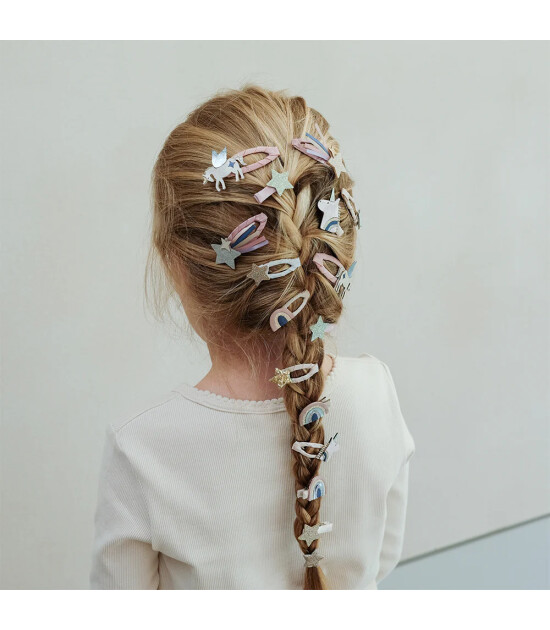 Mimi & Lula Mini Saç Toka Set (8 Adet) // Celeste Unicorn