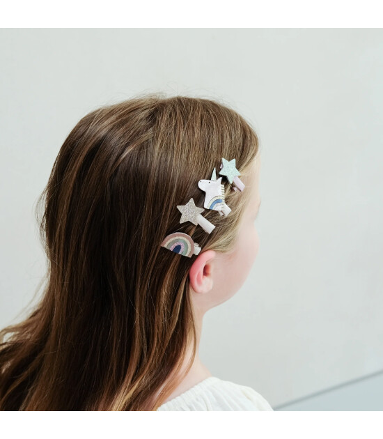Mimi & Lula Mini Saç Toka Set (8 Adet) // Celeste Unicorn