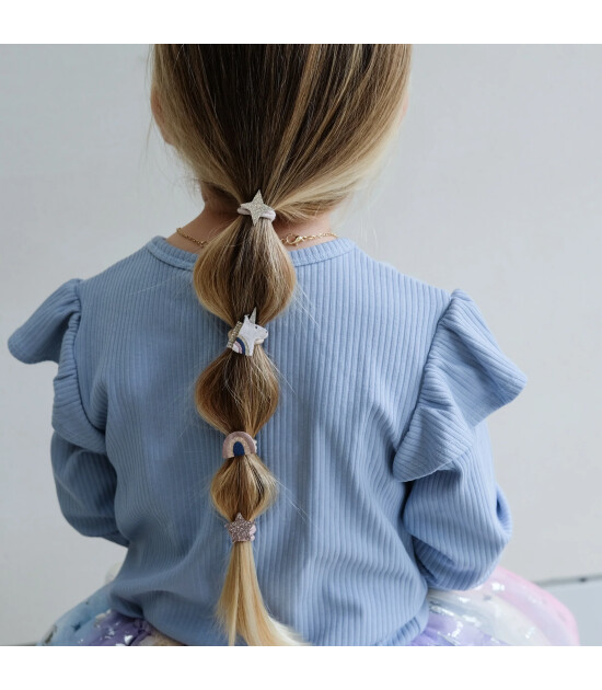 Mimi & Lula Mini Lastik Saç Toka Set (8 Adet) // Celeste Unicorn