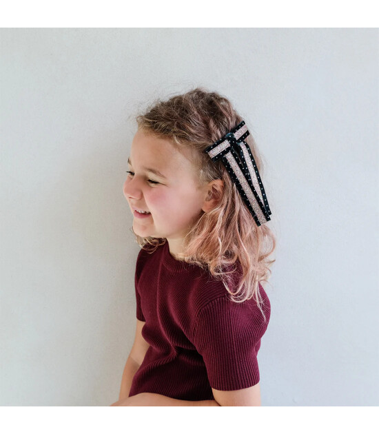 Mimi & Lula Saç Toka Circus Glitter Bow // Green