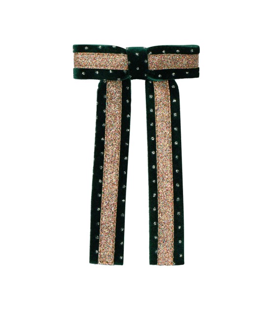 Mimi & Lula Saç Toka Circus Glitter Bow // Green