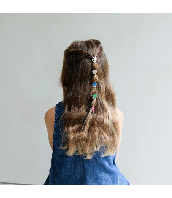 Mimi & Lula Mini Lastik Saç Toka Set (8 Adet) // Jazzy Heart