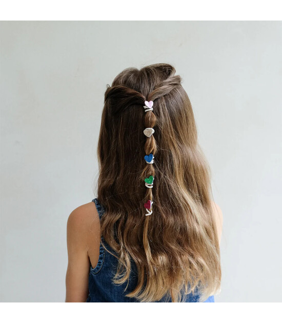 Mimi & Lula Mini Lastik Saç Toka Set (8 Adet) // Jazzy Heart