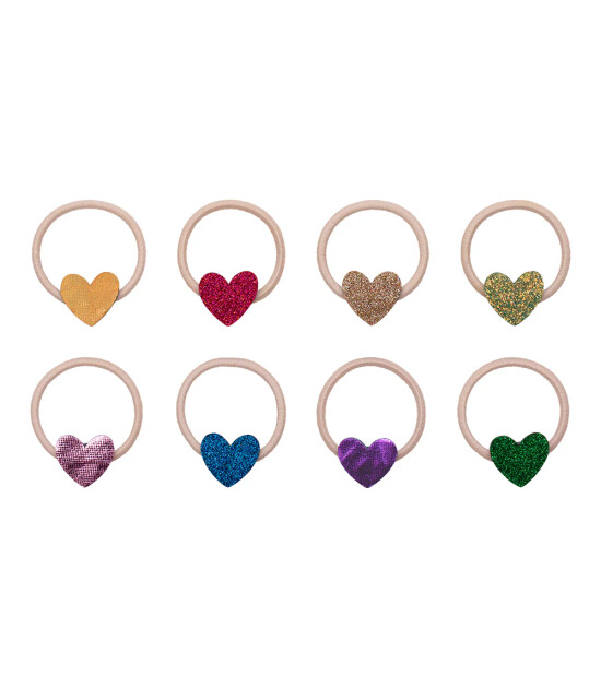 Mimi & Lula Mini Lastik Saç Toka Set (8 Adet) // Jazzy Heart