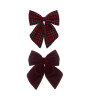Mimi & Lula Saç Toka Set (2 Adet) // Tartan Agnes Bow - Red