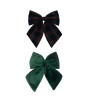 Mimi & Lula Saç Toka Set (2 Adet) // Tartan Agnes Bow - Green