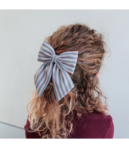 Mimi & Lula Saç Toka Set (2 Adet) // Stripe Agnes Bow