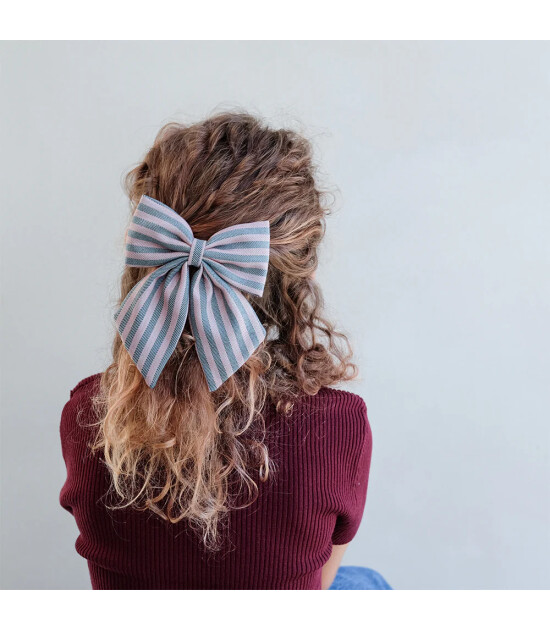Mimi & Lula Saç Toka Set (2 Adet) // Stripe Agnes Bow