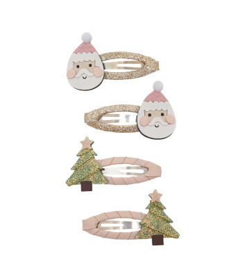 Mimi & Lula Saç Toka Set (4 Adet) // Santa & Christmas Tree