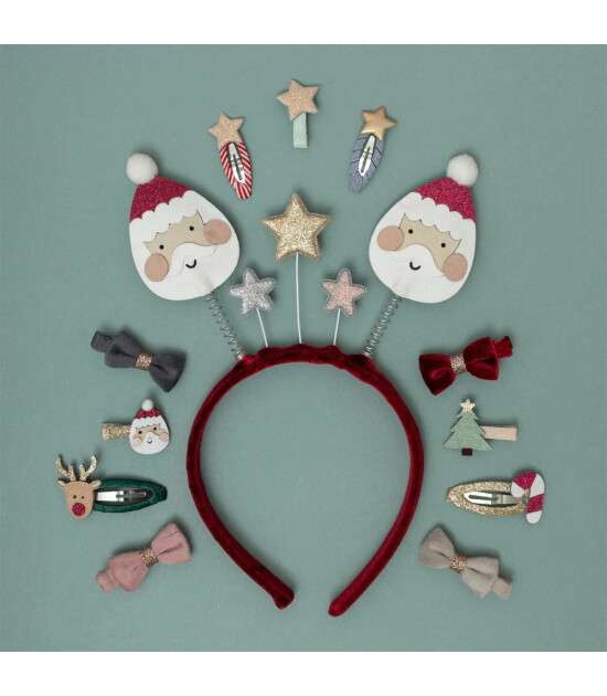 Mimi & Lula Sa&ccedil; Toka Set (4 Adet) // Rudolph - Candy Cane